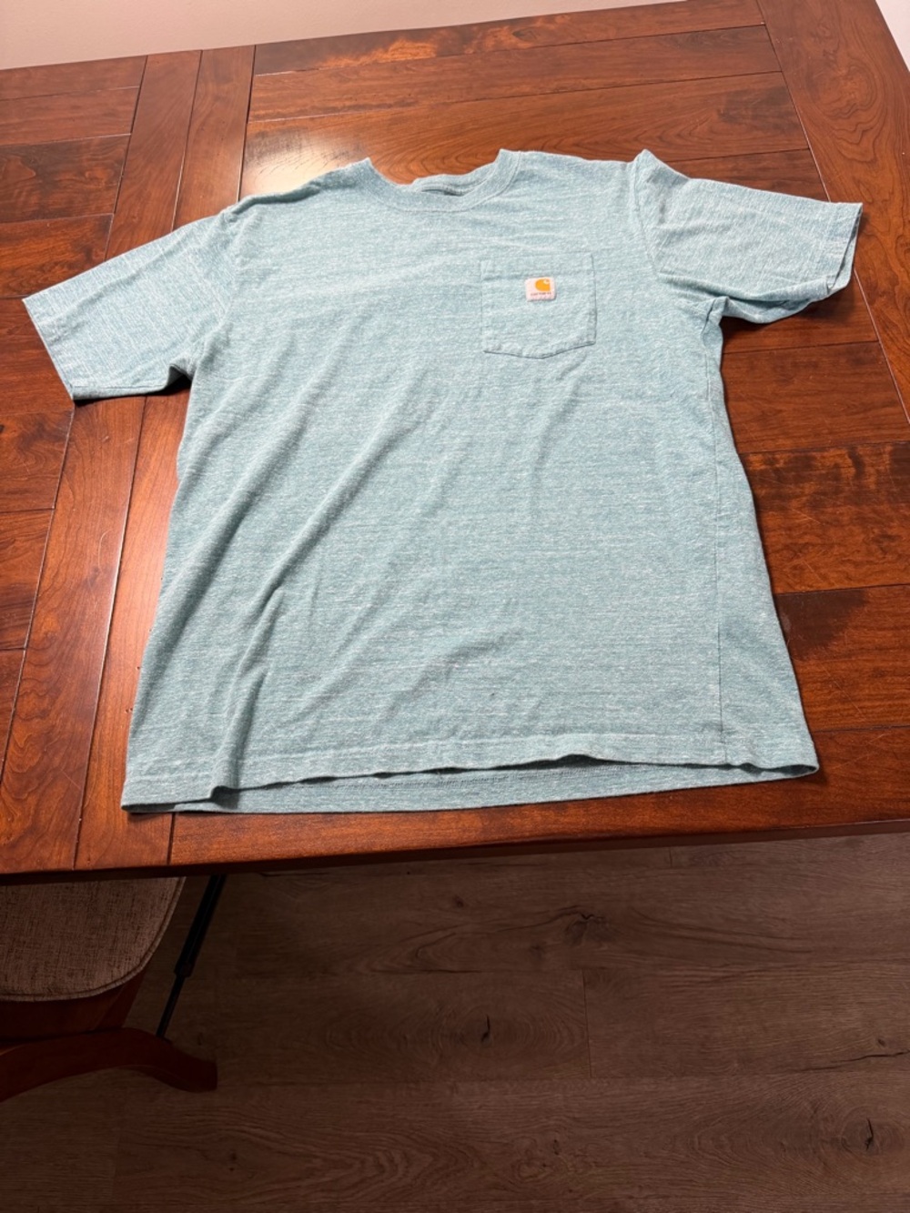 Carhartt Short Sleeve Pocket Tee in Heather Aqua